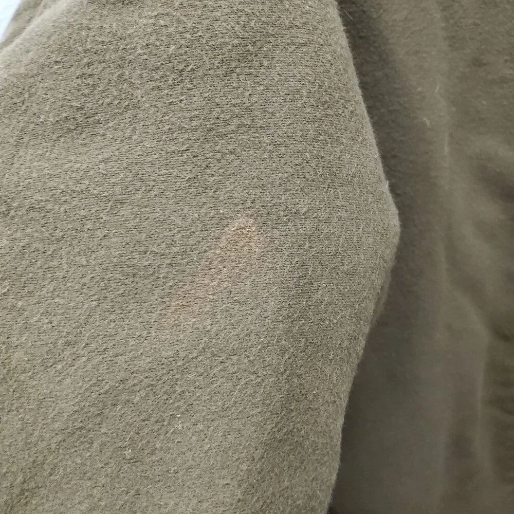 Giorgio Armani Men's Vintage Olive Wool Belted Military Trench Coat Size 42‎ - Picture 10 of 15